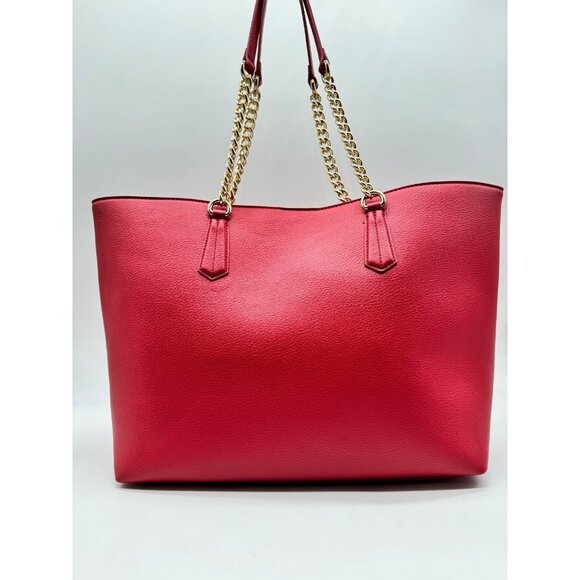INC International Concepts Zoiey chain strap women's XL tote bag --RED - Picture 3 of 11
